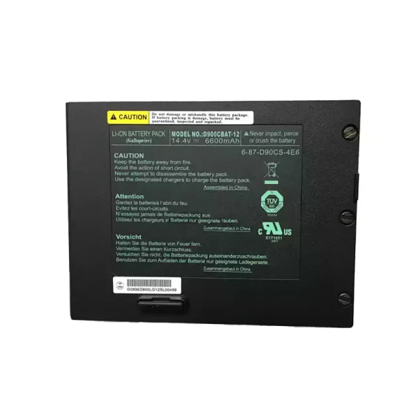 노트북 배터리 CLEVO D900CBAT-12 6-87-D90CS-4E6