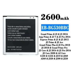 정품 배터리 EB-BG530BBC 스마트폰 [삼성전자]SAMSUNG J3/J3 2016/J3 V/J3 Pro 2016/J5/J5 2015/J2 Ace/J2 Pro 2018/J2 2018/J2 Core/J2 2016/J2 Pro 2016/J2 Core 2020/A2 Core
