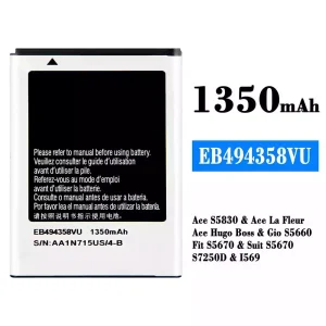 정품 배터리 EB494358VU 스마트폰 [삼성전자]SAMSUNG Ace S5830