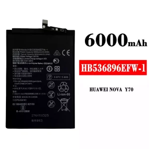 정품 배터리 HB536896EFW-1 스마트폰 [화웨이] HUAWEI NOVA Y70