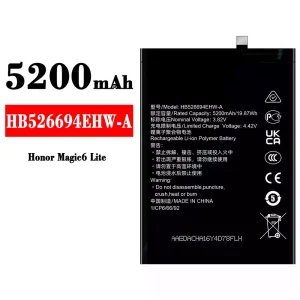 정품 배터리 HB526694EHW-A 스마트폰 [화웨이] HUAWEI Honor Magic 6 Lite