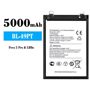 정품 배터리 BL-49PT 스마트폰 Tecno Pova 5 Pro