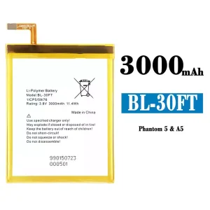 정품 배터리 BL-30FT 스마트폰 Tecno Phantom 5 / A5
