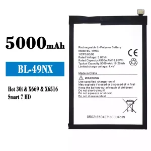 정품 배터리 BL-49NX 스마트폰 Infinix Hot 30i / Smart 7 HD