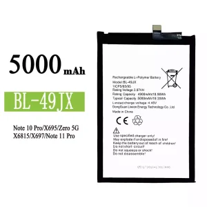 정품 배터리 BL-49JX 스마트폰 Infinix Note 10 Pro / Note 11 Pro / Zero 5G