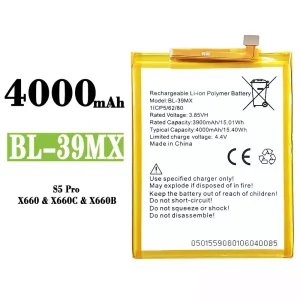 정품 배터리 BL-39MX 스마트폰 Infinix S5 Pro