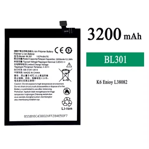 정품 배터리 BL301 스마트폰 Lenovo K6 Enjoy