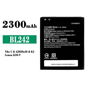 정품 배터리 BL242 스마트폰 Lenovo Vibe C / K3 / Lemon K30-T