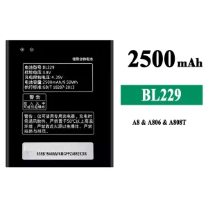 정품 배터리 BL229 스마트폰 Lenovo A8/A806/A808T