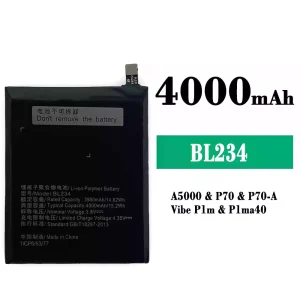 정품 배터리 BL234 스마트폰 Lenovo P70/P70-A/A5000