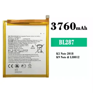 정품 배터리 BL287 스마트폰 Lenovo K5 Note 2018/K9 Note