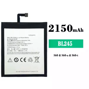 정품 배터리 BL245 스마트폰 Lenovo S60/S60-a/S60-t
