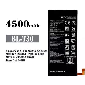 정품 배터리 BL-T30 스마트폰 LG X power2 / K10 / X500 / X Charge / Fiesta 2