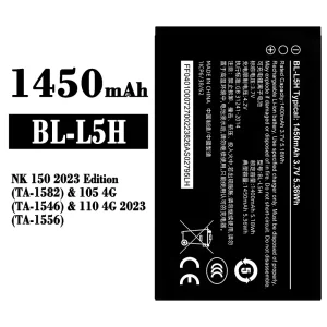 정품 배터리 BL-L5H 스마트폰 Nokia NK 150 2023 Edition