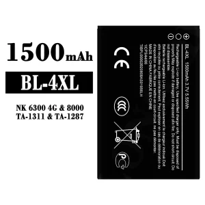 정품 배터리 BL-4XL 스마트폰 Nokia NK 6300 4G/8000