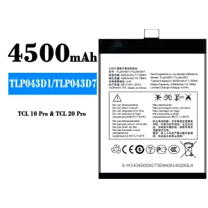 정품 배터리 TLP043D1/TLP043D7 스마트폰 Alcatel TCL 10 Plus/TCL 20 Plus/TCL 10 pro/TCL 20 pro