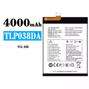 정품 배터리 TLP038DA 스마트폰 Alcatel TCL 20E