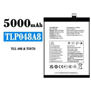 정품 배터리 TLP048A8 스마트폰 Alcatel TCL 408/T507D