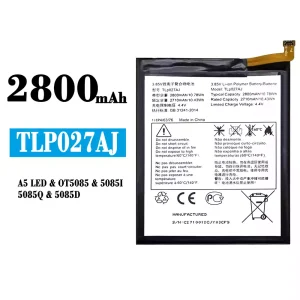 정품 배터리 TLP027AJ 스마트폰 Alcatel A5 LED/OT5085/5085I/5085Q/5085D