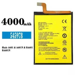 정품 배터리 545978 스마트폰 ZTE Blade A601/A601N/BA601/BA601N
