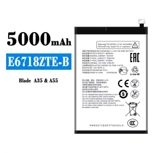정품 배터리 E6718ZTE-B 스마트폰 ZTE BLADE A35/A55