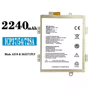 정품 배터리 ICP37/54/72SA 스마트폰 ZTE A310
