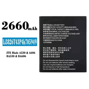 정품 배터리 Li3826T43P4H705949 스마트폰 ZTE Blade A530/A606/BA530/BA606