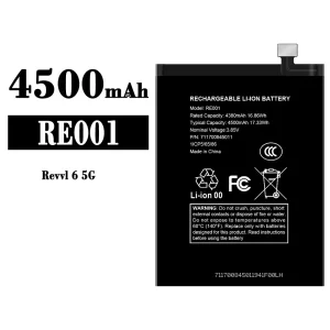 정품 배터리 RE001 스마트폰 T-Mobile Revvl 6 5G