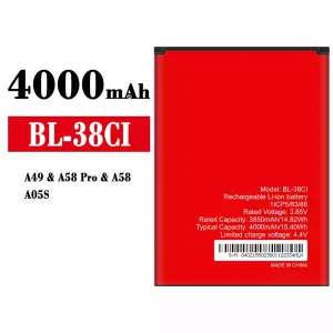 정품 배터리 BL-38CI 스마트폰 itel A49/A58 Pro/A58/A05S