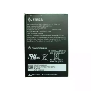 정품 배터리 ZEBRA BT-000455 BTRY-ET4X-8IN1-IN